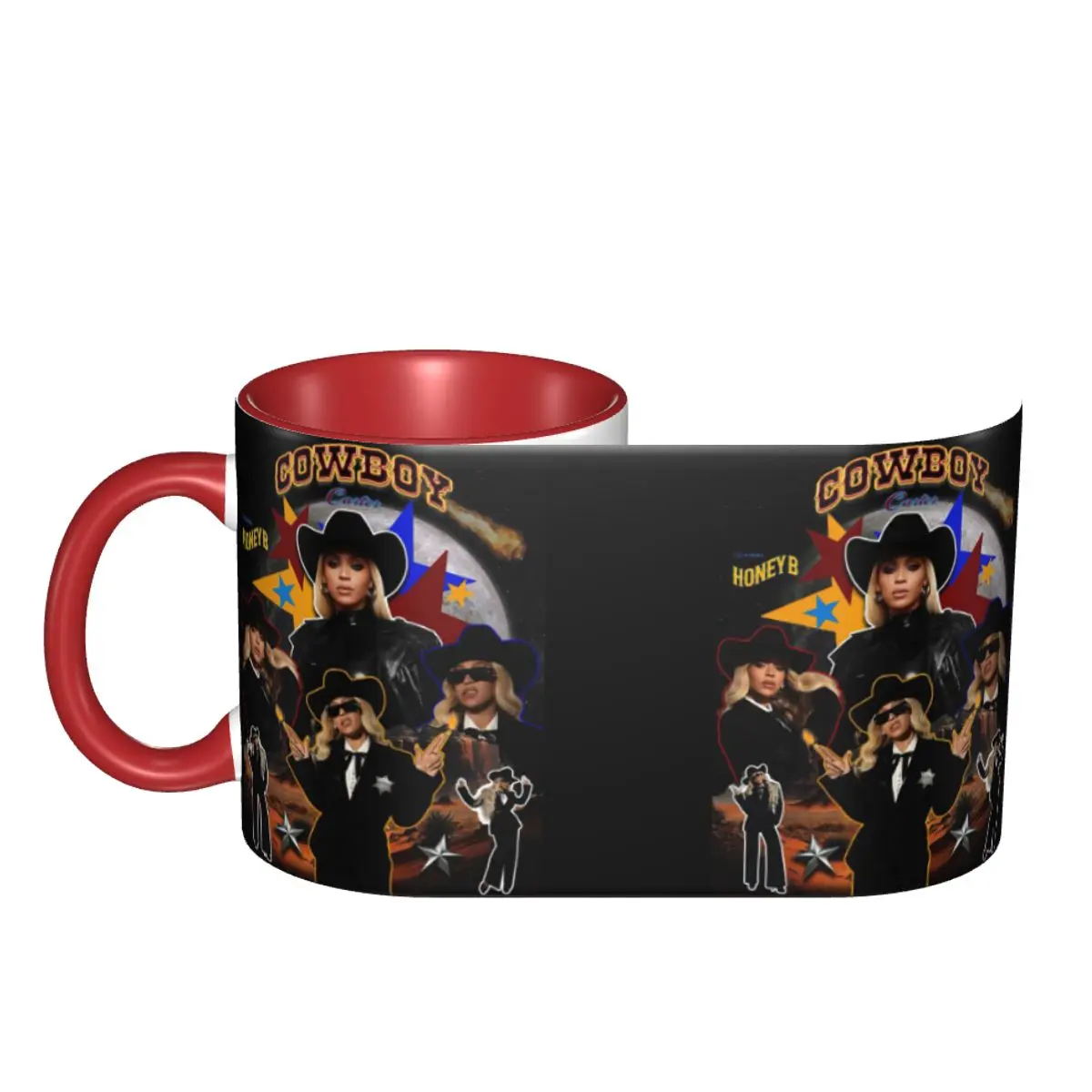 Cowboy Carter Beyonce New Album Mug Funny Ceramic Coffee Cups Tea Mugs Milk Cup Drinkware Gift for Woman Man DIY Custom