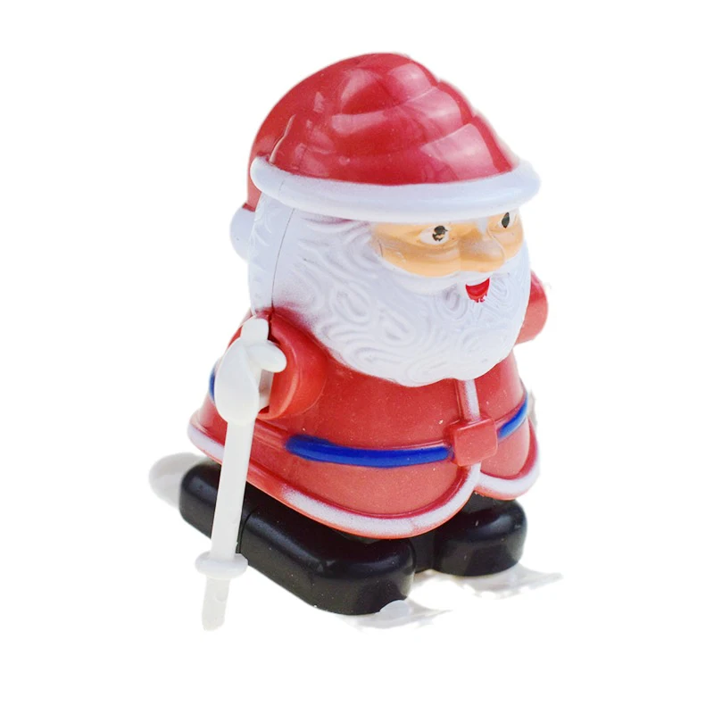 Dibujos animados creativos lindo pingüino de cuerda Santa Claus árbol de Navidad juguetes divertidos muñeco de nieve alce saltando juguetes de relojería regalo para niños