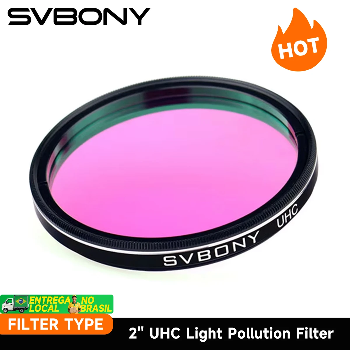 SVBONY Telescópio Profissional Filtro UHC de 2 '' para Observação de Objetos do Espaço Profundo Astronomia