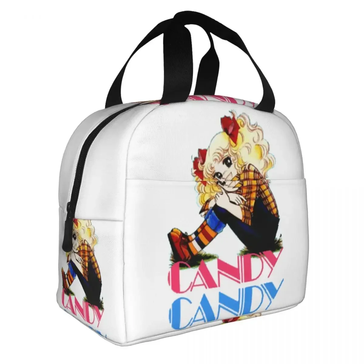 Candy Candy Logo Resuable Lunch Box Multifunction Anime Manga Thermal Cooler Food Insulated Lunch Bag School Children Student