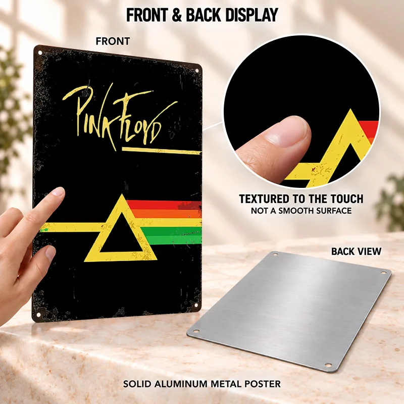 Pink Floyd Band Printed Posters Personalized Aluminum Metal Sign Progressive Rock Inspired Design Wall Art For Listening Room