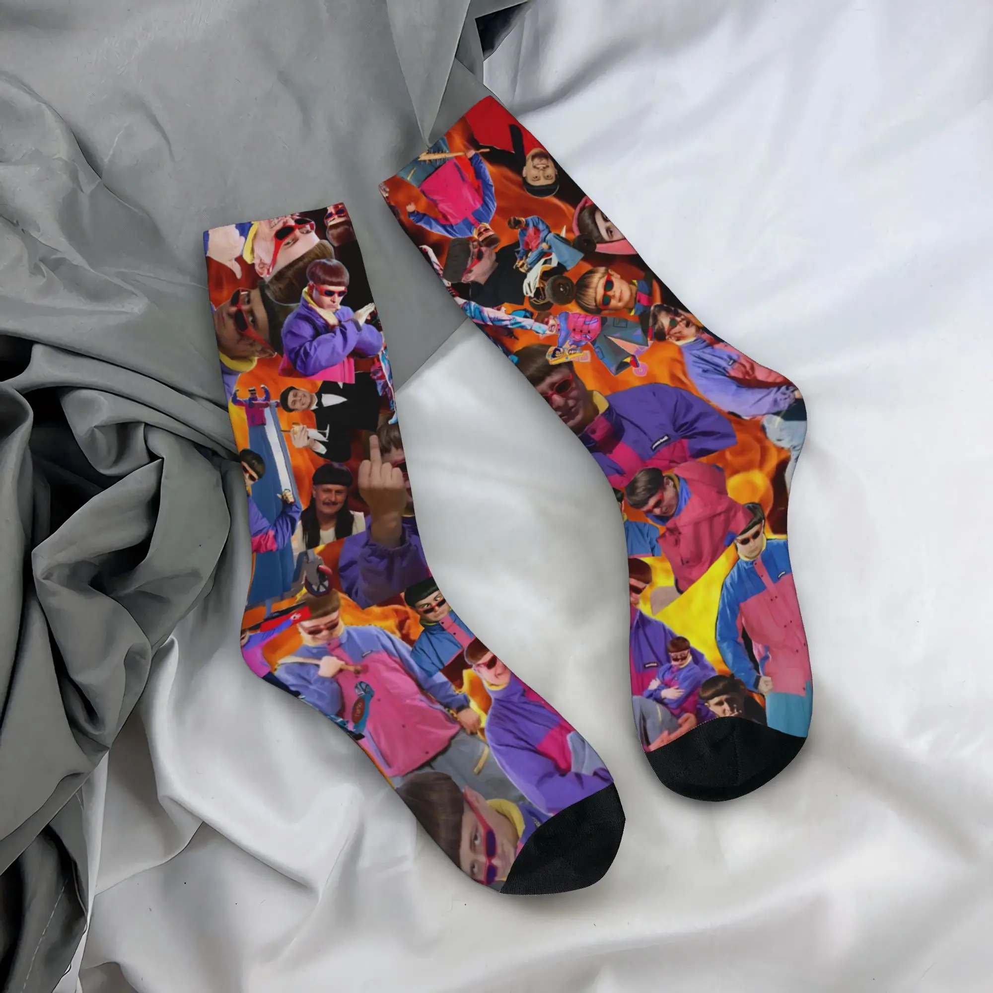 Winter Warm Crazy Design Women Men Singer O-Oliver Tree Socks  Sweat Absorbing Basketball Socks