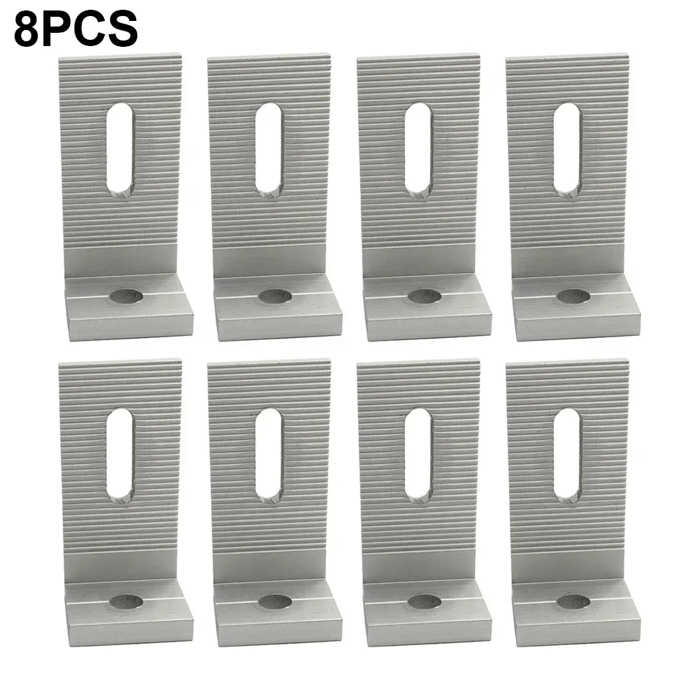 4/8 PCS Solar Panel Mounting Bracket Connector 90° Angle Design PV Connection Angle Aluminum Alloy Fixing Clamp Accessories