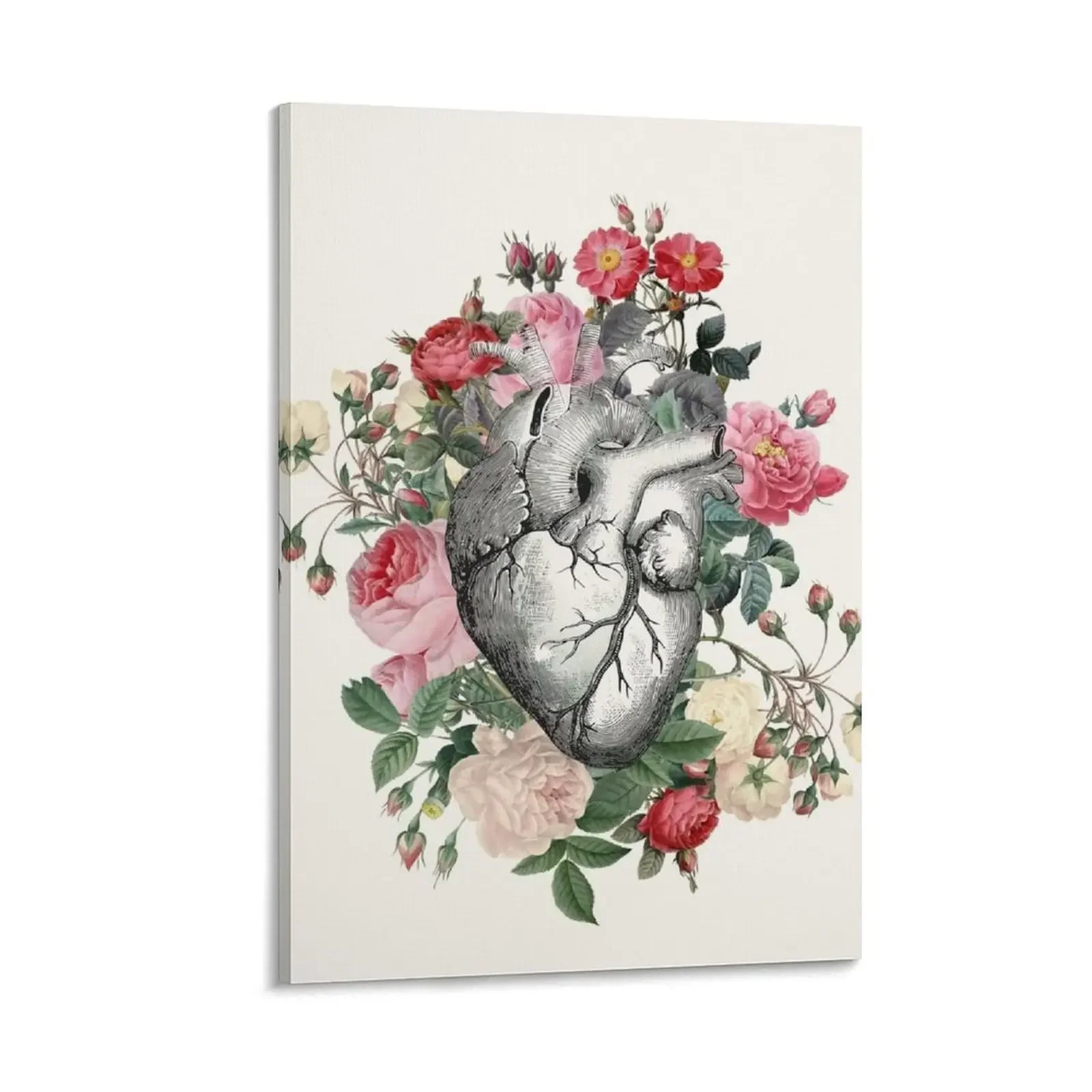 

Roses for her Heart Canvas Painting poster aesthetic decorations for the room aesthetic room