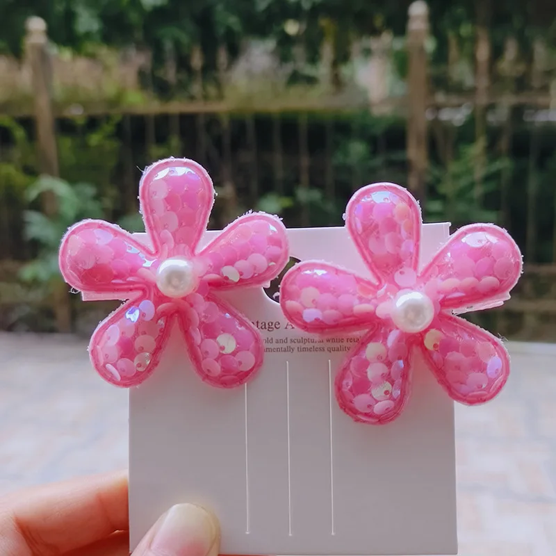 2PCS New Lovely Princess Flake Floral Girls Hairpins Children Headwear Hairgrip Hair Clips Barrettes Hair Accessories