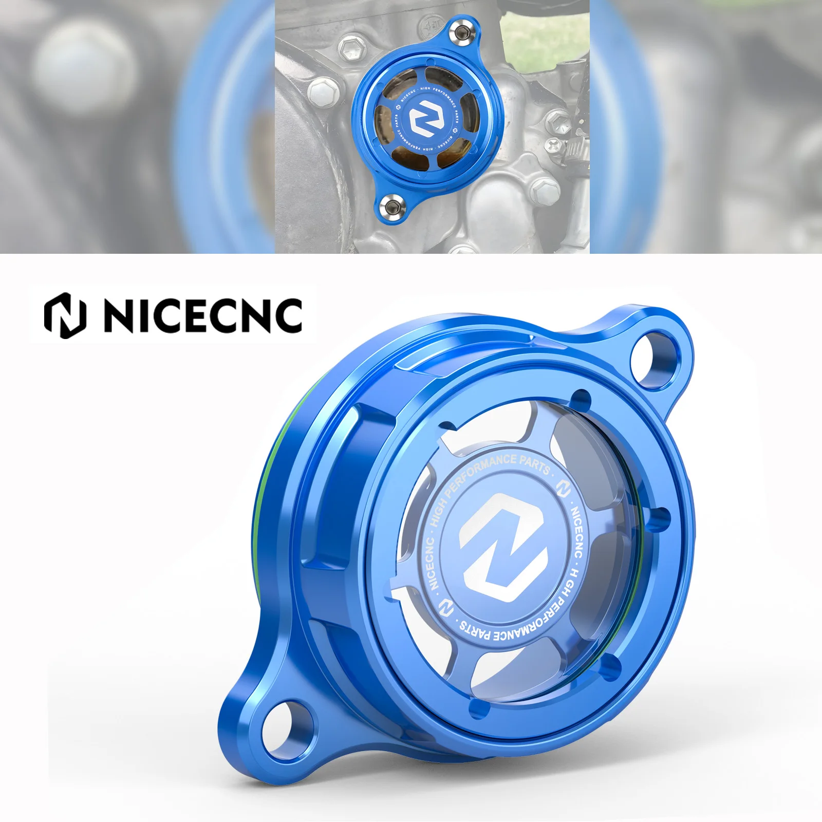 

NICECNC Oil Filter Cover Cap Plug Guard For YAMAHA YZ250F WR250F 2015-2024 YZ450F WR450F YZ450FX YZ250FX 16-22 YZF WRF 250 450