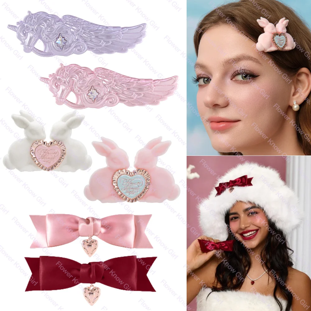 8PCS/SET  Hair Clip Flower Knows Knight Unicorn Hair Clip Shell Starfish Pearl Women Hair Accessories Tool