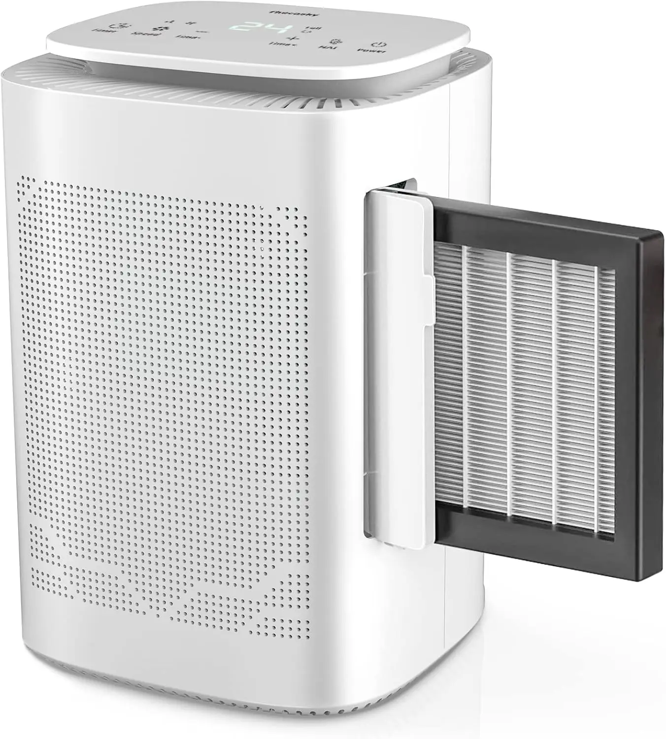 2026 New Dehumidifier Air Purifier Combo Filter and Negative Air Ion Function Water Tank with Drain Hose 24 hrs Auto-Off Timer