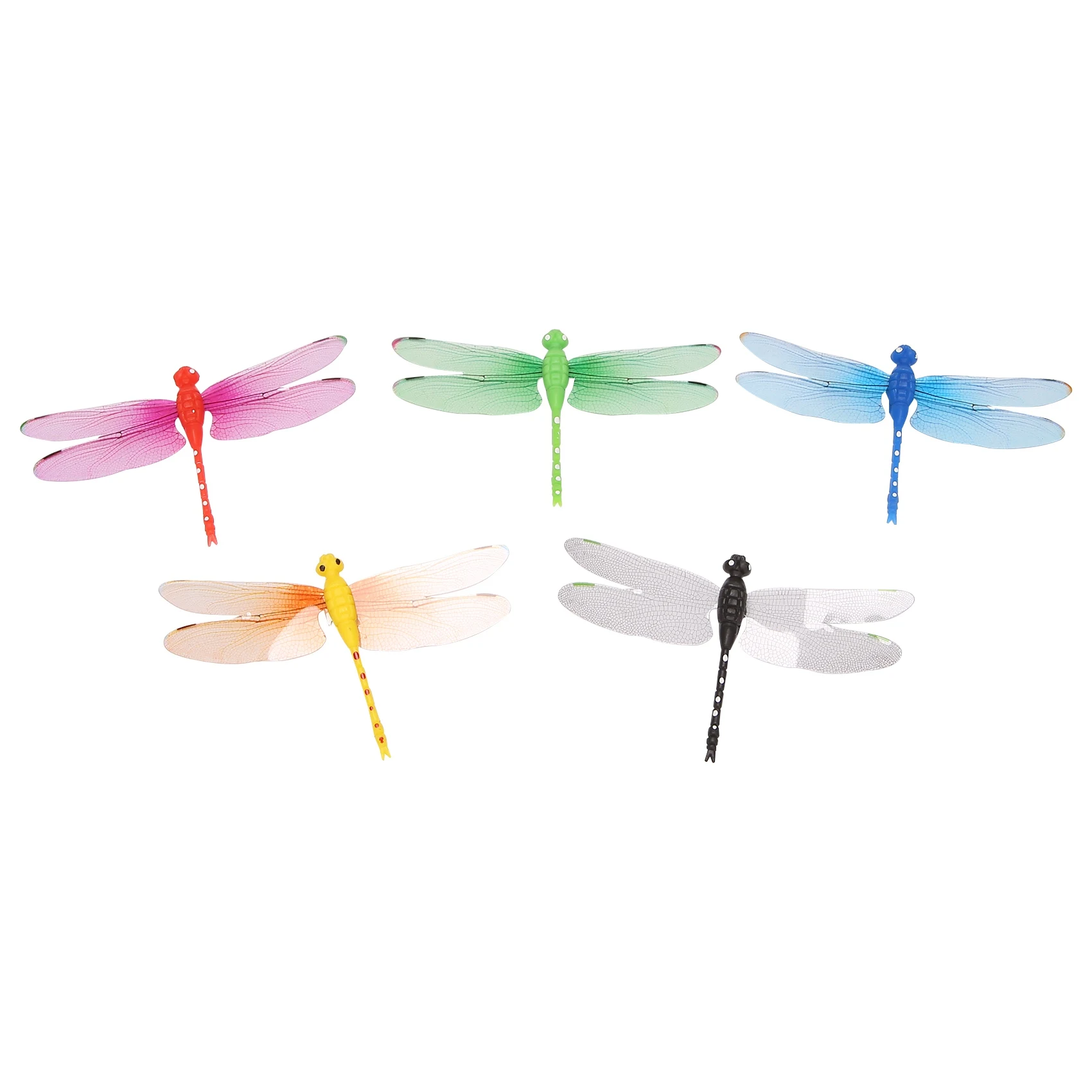 5Pcs 8cm 3D Artificial Dragonflies Fridge Magnet for Home Christmas Wedding Decoration, Colors Randomly Send SQ