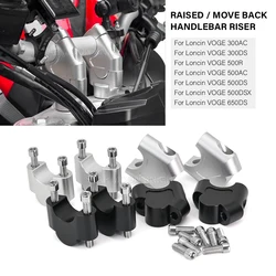 For Loncin VOGE 650DS 500R 500AC 500DS 500DSX 300AC 300DS Motorcycle Handlebar Riser Clamp Extend Adapter Drag Handle bar