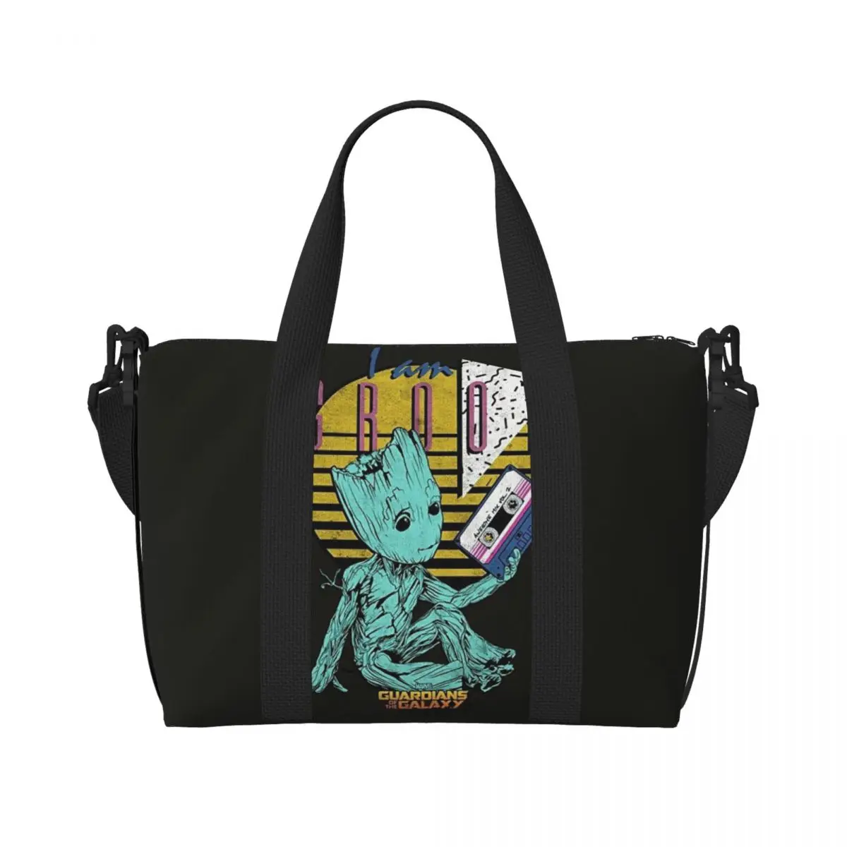 Custom Gaurdians Of The Galaxy Beach Tote Bag for Women Extra Large Gym Carry On Travel Shopping Bags