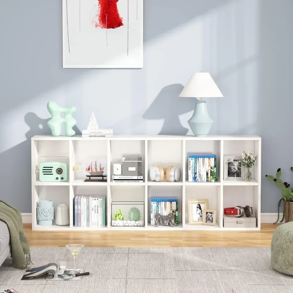 Narrow Bookcase,70.9 Inch,Space Saving,Durable,Heavy Duty Tall 6 Tier Cube Display Shelf Storage for SmallSpace Corner Bookshelf image 5