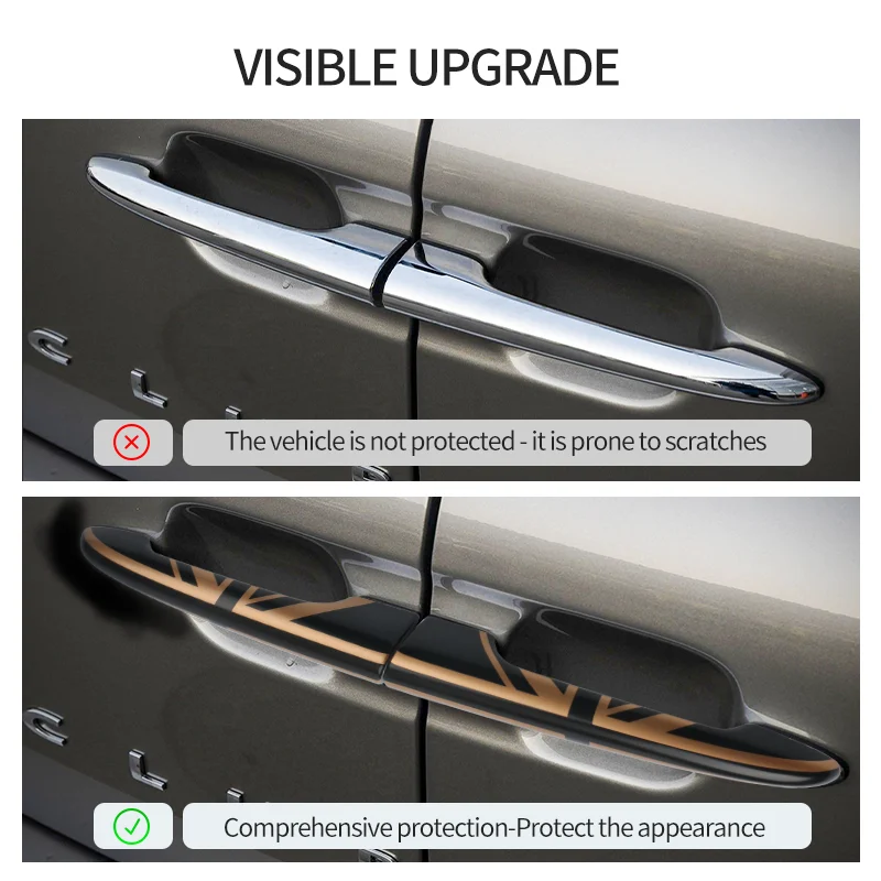 2PCS Car Trunk Rear Door Handle Cover For MINI CLUBMAN F54 2016-2023 Car Exterior Tailgate Handle Decoration Styling Accessories