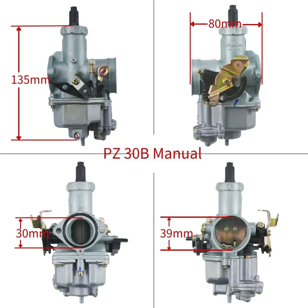 PZ30 30mm Motorcycle Carburetor for Honda 4-stroke CG175 CG200 CG250 TMX200 XL200 XR200 175cc -250cc ATV Go-kart Carb