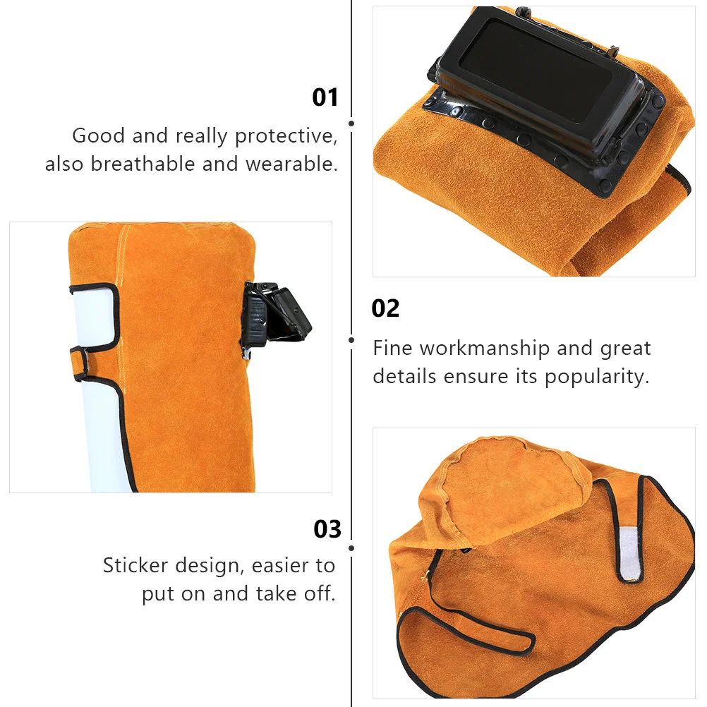 

1Pcs Welder Face Cover Heat Resistant Welding Hat Protective Mask Durable Flame Spatter Face Mask