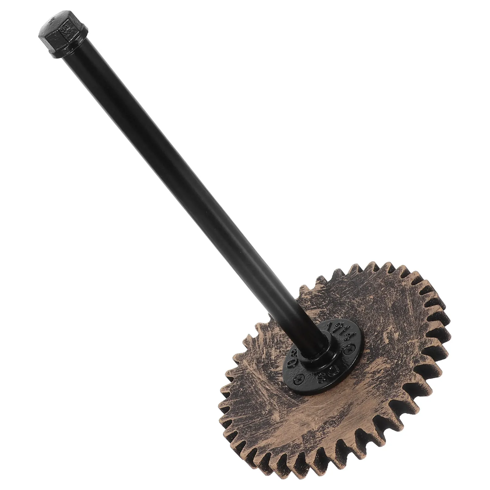 Soporte de papel de cocina, soporte negro, soporte para papel de cocina reemplazable de vaca de las tierras altas, rollo de Metal rústico de estilo Industrial para encimera