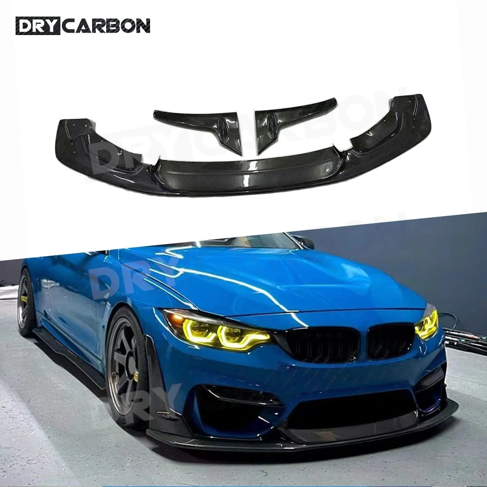 

Передний бампер из углеродного волокна, спойлер для BMW F80 M3 F82 F83 M4 2015-2020, автомобильный Стайлинг, передний подбородочный бампер, комплекты кузова, аксессуары FRP