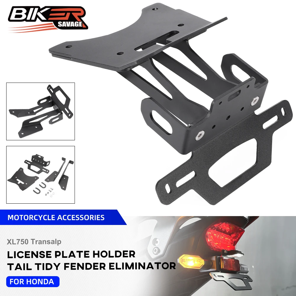 Transalp 2024 License Plate Holder For Honda XL750 Transalp 750 2023 Motorcycle Accessories Rear Tail Bracket Fender Eliminator