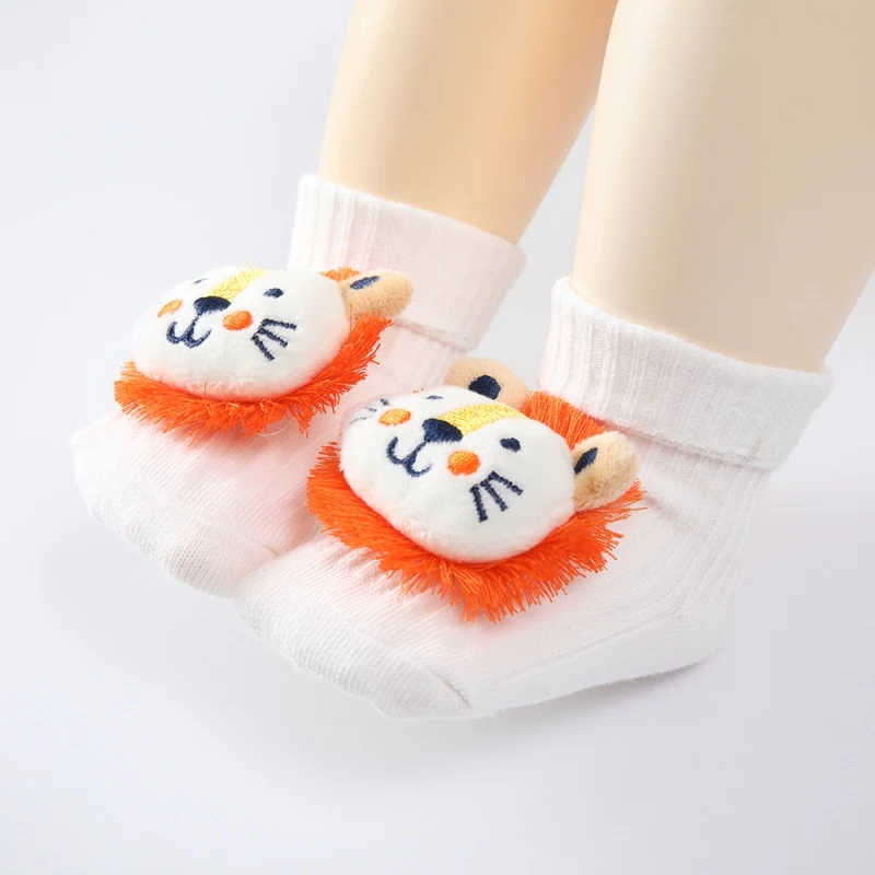 Autumn Winter Baby Girls Boys Socks 0-1 Years Old Floor Socks Thermal Breathable Multi Cotton Cartoon Animal Cute Socks