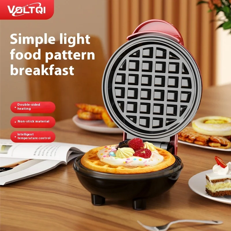 Pembuat Waffle Sandwich Donat Listrik Berkualitas Tinggi STLF dengan Plat yang Dapat Dilepas untuk Sarapan di Hotel dan Mobil