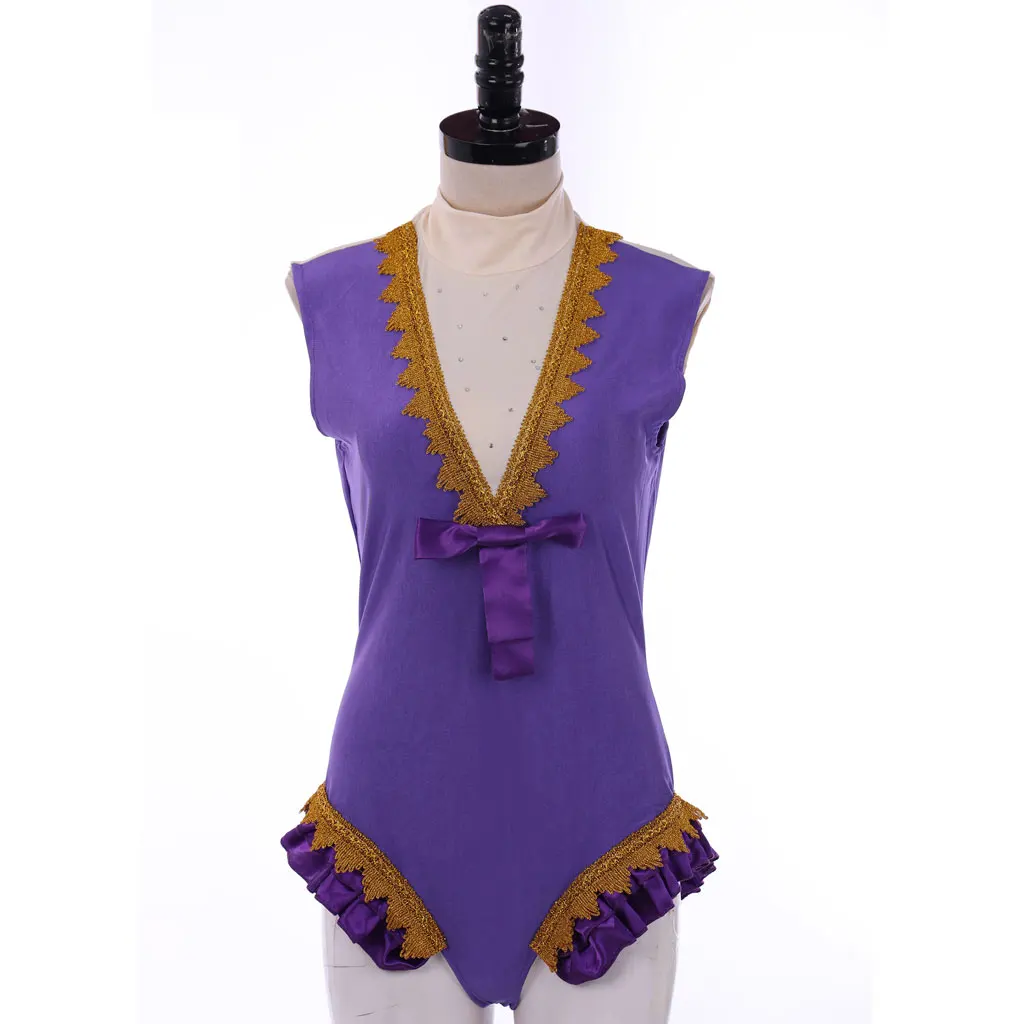 Anne Wheeler Circus Cosplay The Greatest Showman Costume Woman's Sexy Purple Jumpsuit Halloween Stage Show Outfit