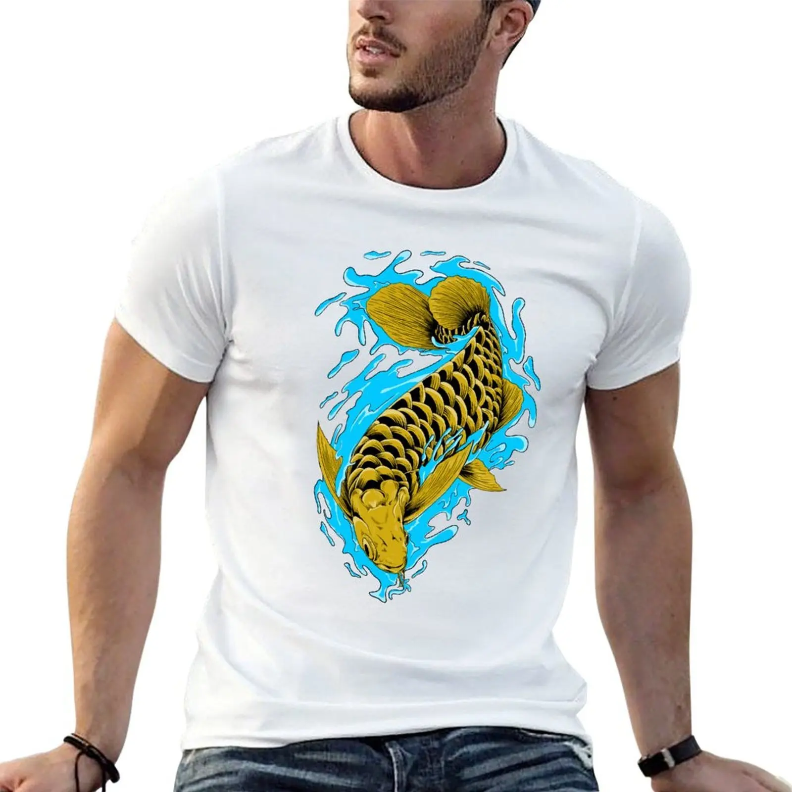 

Arowana Fish T-Shirt man t shirts for men cotton t shirt pack T-Shirt