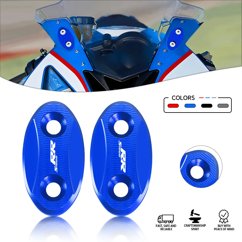 

For S1000RR S1000 RR 2009-2017 Motorcycle Aluminum Mirror Hole Cover Windscreen Driven Mirror Eliminators Cap s1000rr