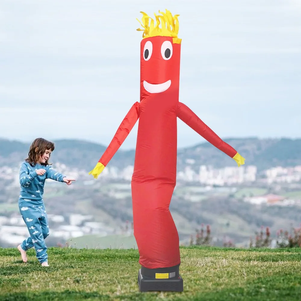 

10ft 3M Inflatable Tube Man Wind Sky Wavy Dancer Inflatable Advertising Air Puppet No Blower for Stand Out Advertising (Red)