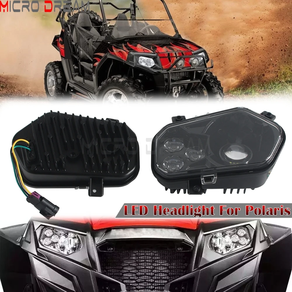 Motorcycle Head Lamps Angel Eye LED Headlight For Polaris Sportsman RZR 570 800 ACE Ranger 325 500 900 Hawkeye 400 Scrambler 850