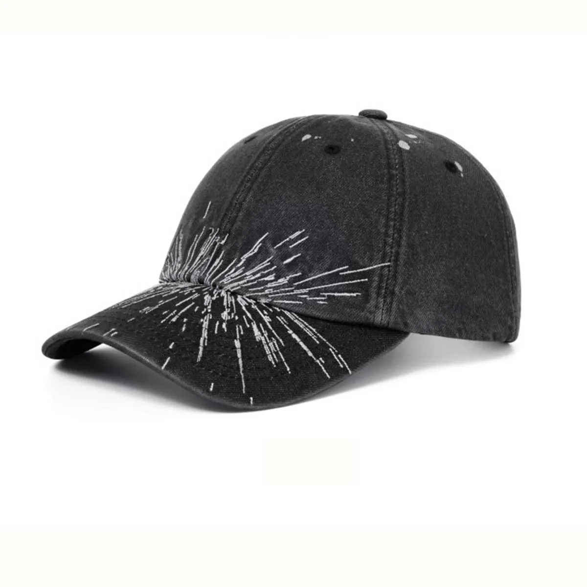 Heiß begehrte Baseballkappe aus gewaschener Baumwolle in 2 Ausführungen mit bedrucktem, abgenutztem Soft-Top-Denim-Hut, Vintage-Hut für Herren & Damen