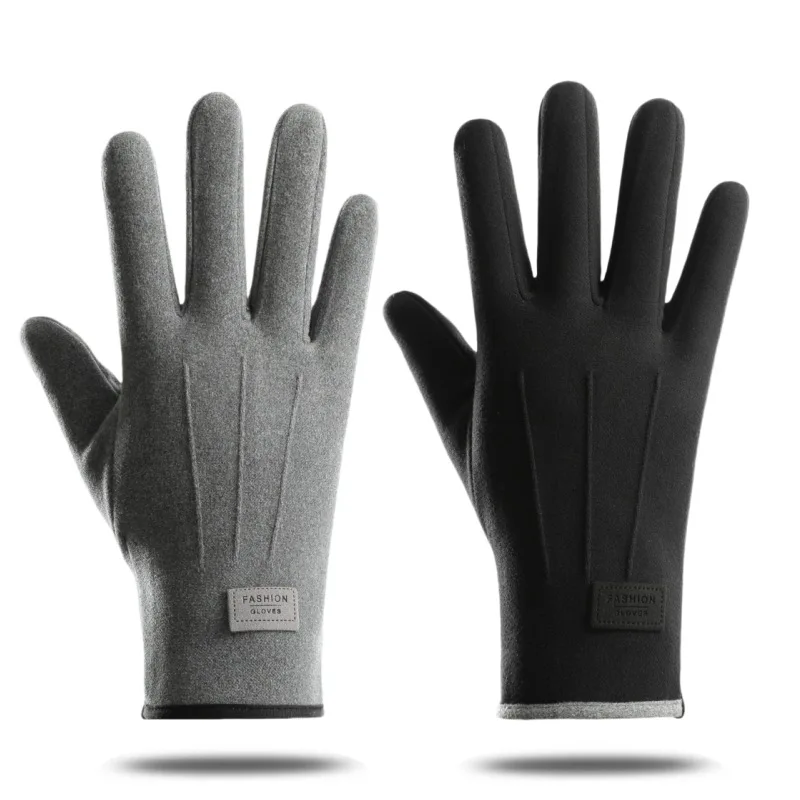 

Warm gloves for women, winter men, outdoor cycling, driving, sports cycling, with fleece, autumn and winter couple gloves