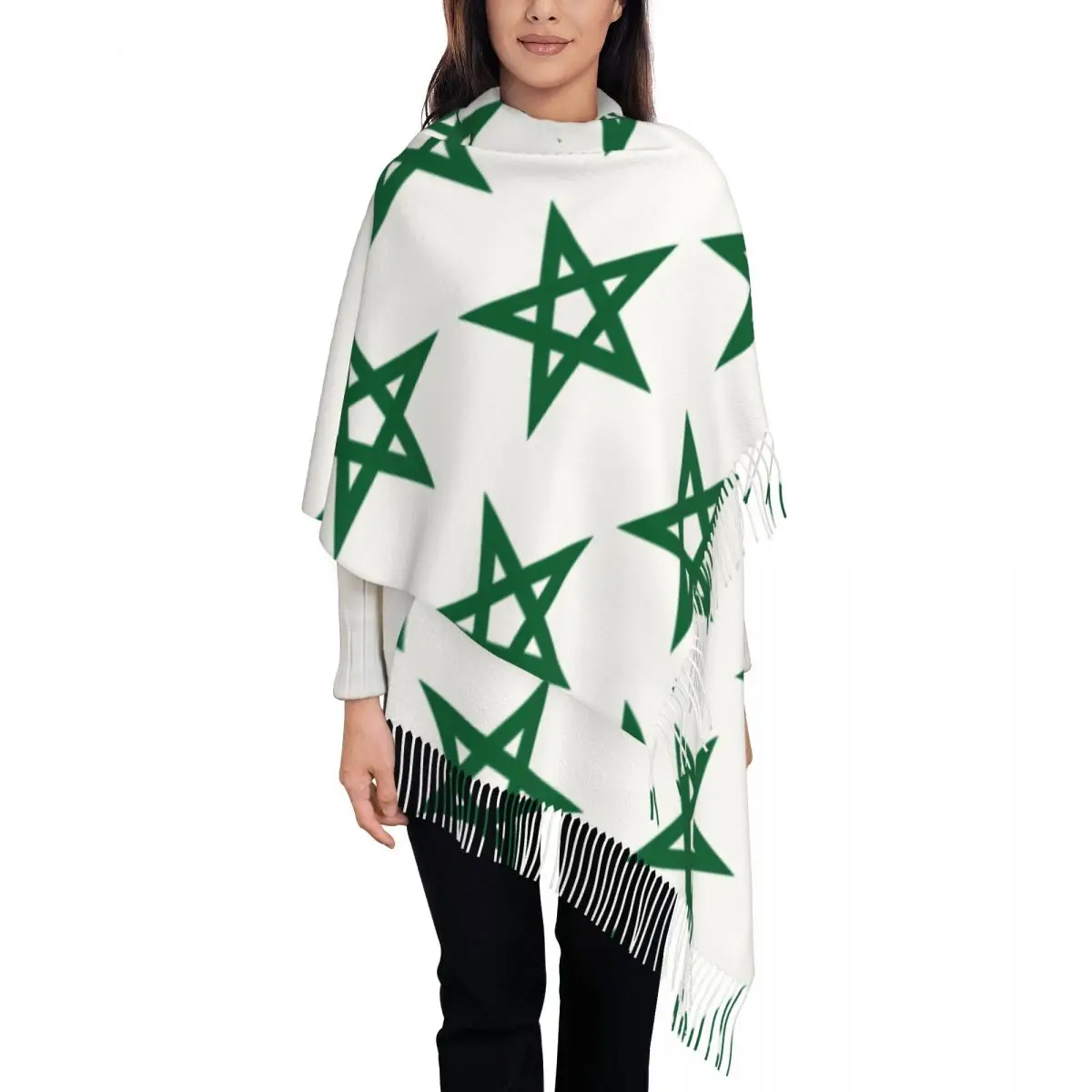 Custom Printed Morocco Flag Scarf Men Women Winter Warm Scarves Moroccan Proud Patriotic Shawl Wrap