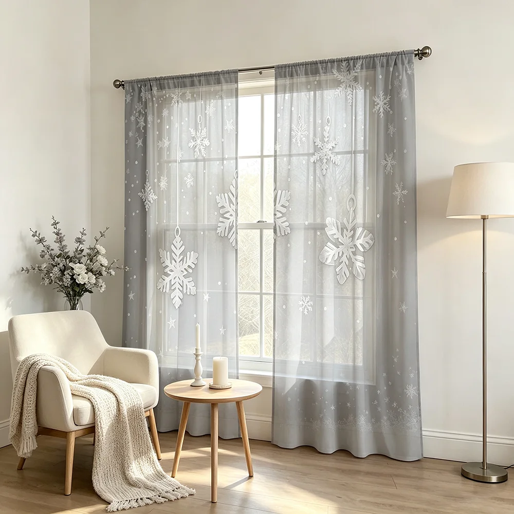 2 stuks kerst-winter transpara - Curtain Rods recensie en prijs