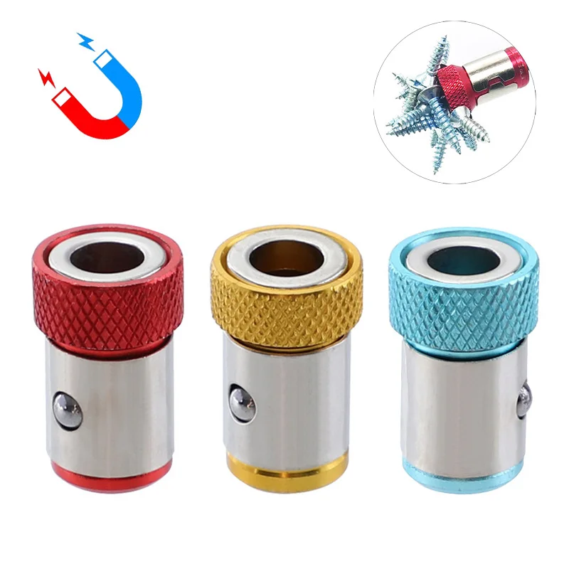 Universal 3 PCS Magnetic Ring Alloy Magnetic Ring Screwdriver Bits Anti-corrosion Strong Magnetizer Drill Bit Magnetic Ring