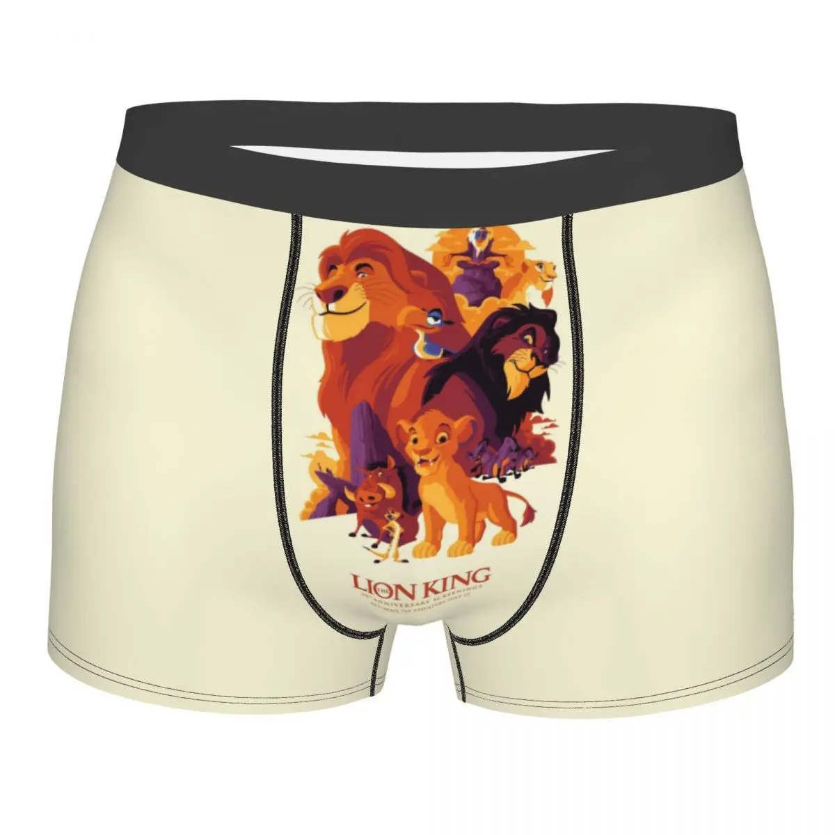 

Custom Funny The Lion King Cartoon Boxers Shorts Panties Male Underpants Comfortable Briefs Underwear