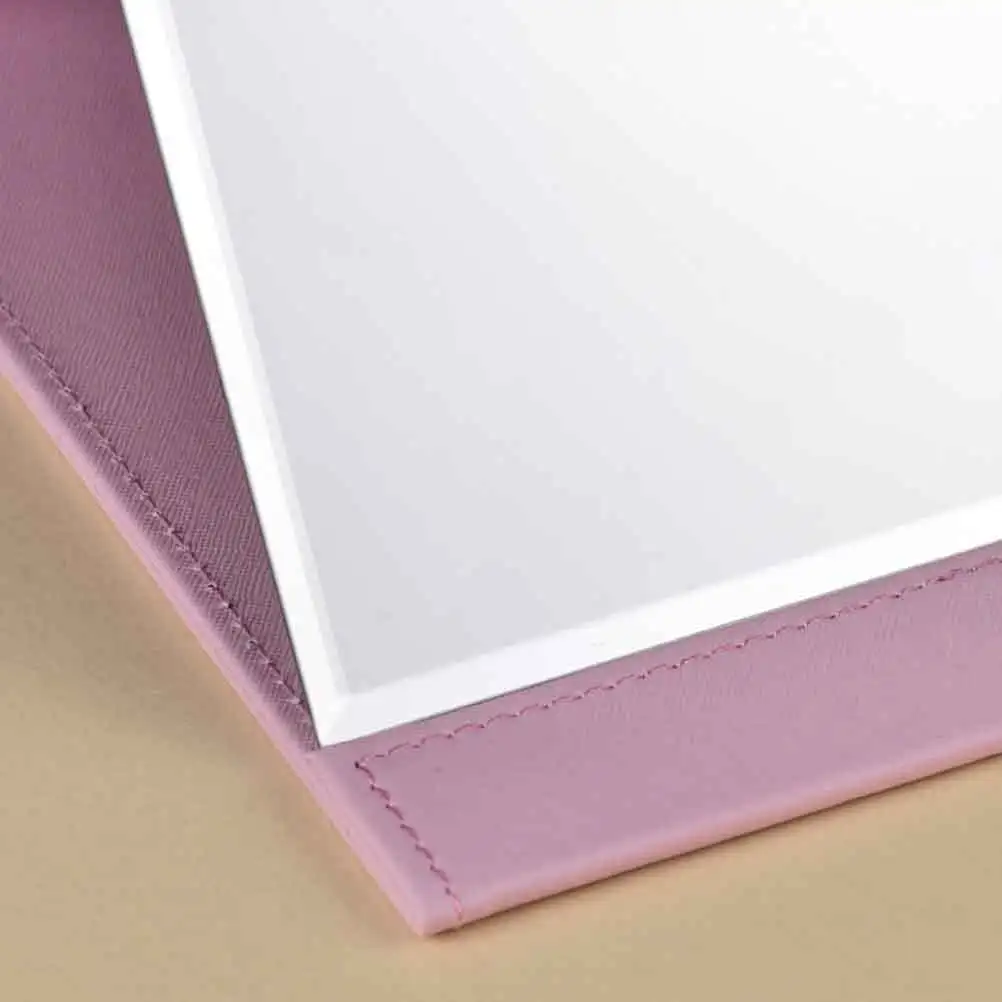 

Foldable Makeup Mirror Portable Pink Desktop Mirror High Definition Clear Surface Exquisite Design Chic Gloss Practical for Home