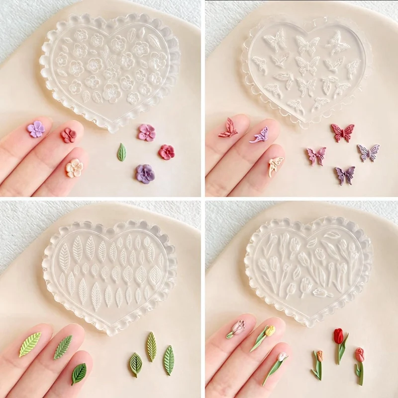 ABNO-Spring Polymer Clay Molds,Polymer Clay Silicone Molds,Flower Polymer Clay Molds,Earring Molds For Polymer Clay