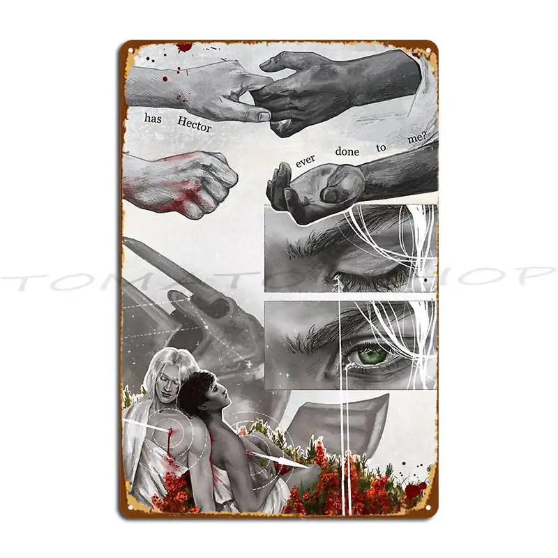 The Song Of Achilles The Love of Achilles Metal Sign Wall Mural Club Bar Kitchen Home Custom  Tin Sign Poster
