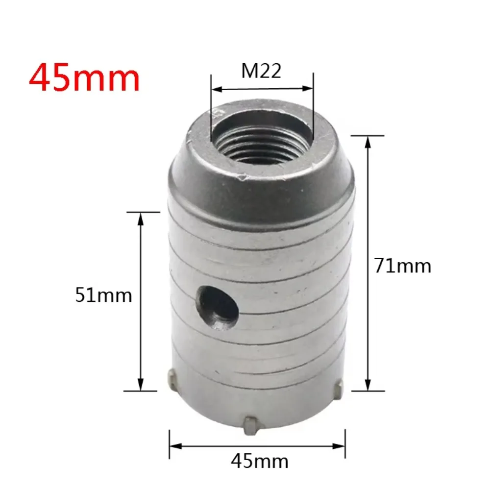 

40mm-60mm Concrete Hole Saw High Strength Round Shaft Wall Drilling Saw Metal Cutting Heavy Duty Electric Hammer Drill Bit