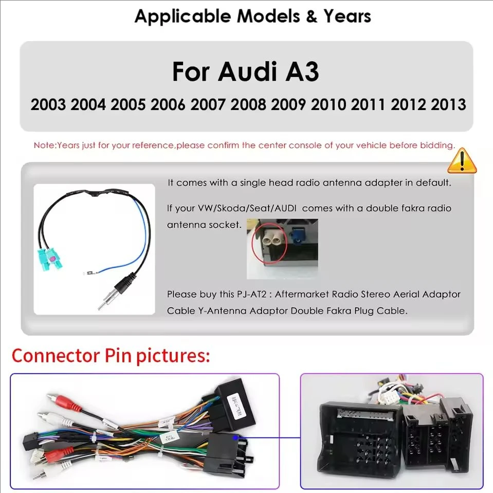 HTZM  2 Din Android 13 Car Radio For Audi A3 8P 2003-2011 2012 Carplay Intelligent System Stereo Screen 4G RDS Multimedia Wifi