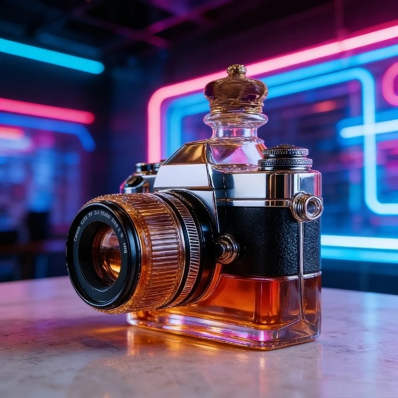 

Hot Products Camera Type Glass Bottle, Modeling Bottle New Design Whiskey Bottle