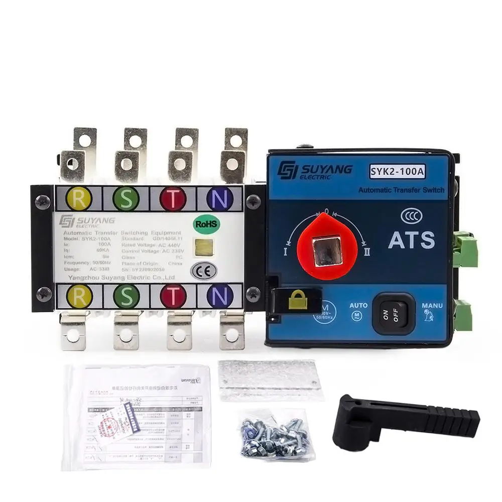 SYK2-100A/160A 4P ATS Dual Power Automatic Transfer Switch AC220V CE Certified for Diesel Generator Parts (Control Board)