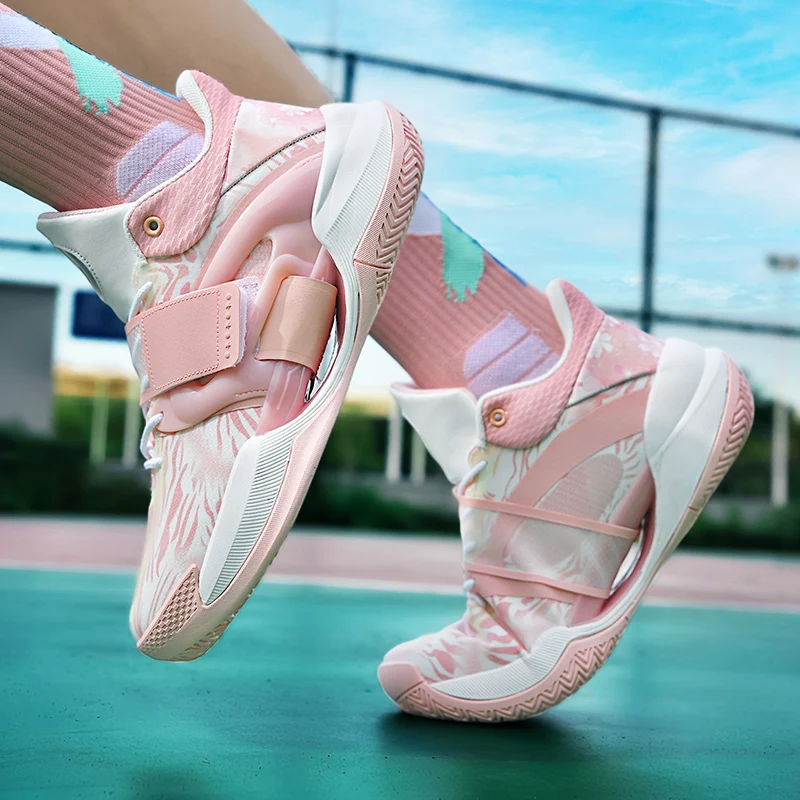 QQ-G869 High Quality Womens Basketball Sneakers Wearable Non-slip Training Sports Shoes Kids Cushion Basketball Shoes for Man