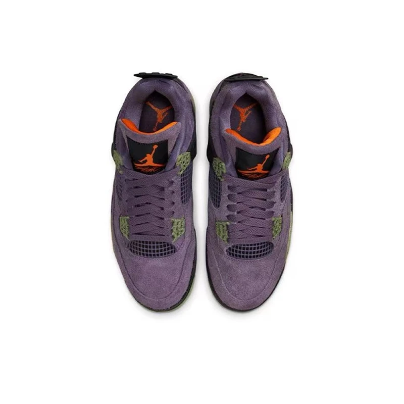 Original air jordan 4 retro criado touro antiderrapante resistente ao desgaste retro tênis de basquete preto e vermelho sapatos masculinos homem tênis