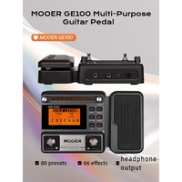 MOOER-GE100 Multi-Purpose Guitar Pedal, Multi-Effects Processor, 8 Effects Modules, Including 66 Effect Types