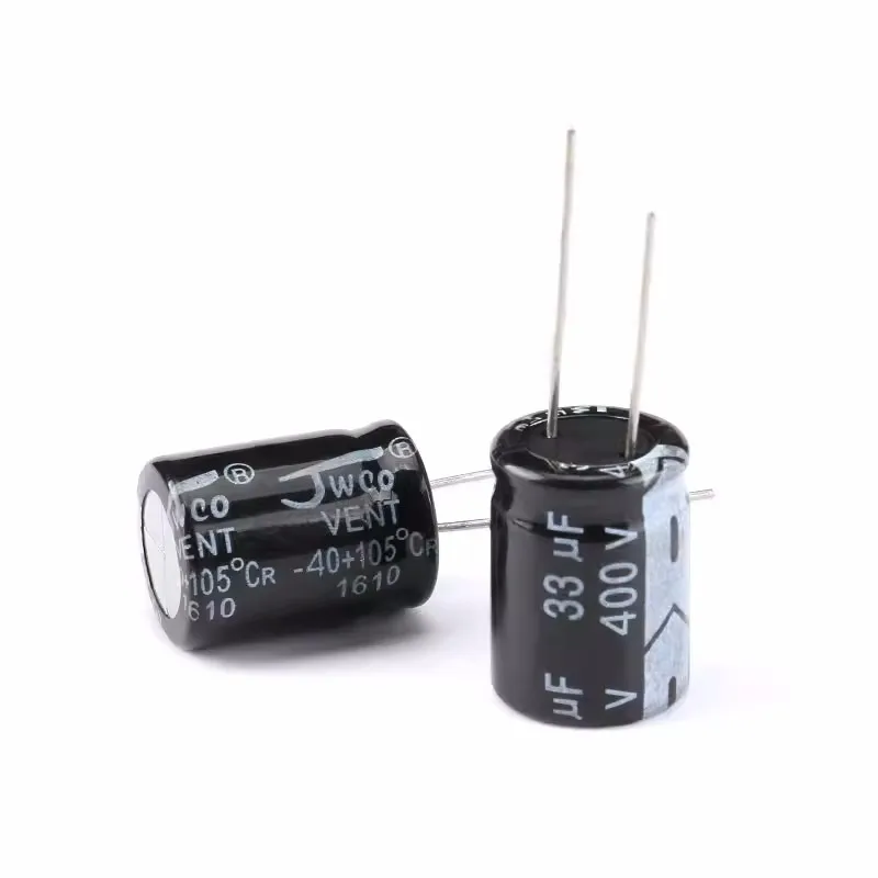 20PCS HIGH QUALITY IN-LINE ELECTROLYTIC CAPACITOR 400V 33UF ±20% VOLUME 16*21MM