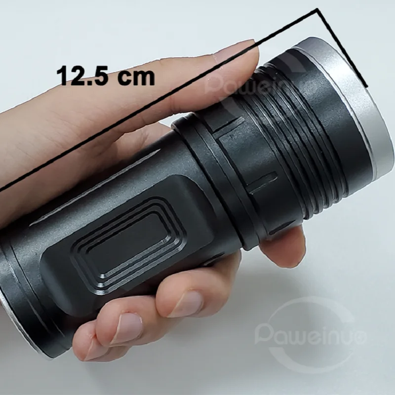 Ultra Powerful White Laser LED Flashlights USB Rechargeable Long Range Torch 12000mAh High Power Emergency Tactical Lantern