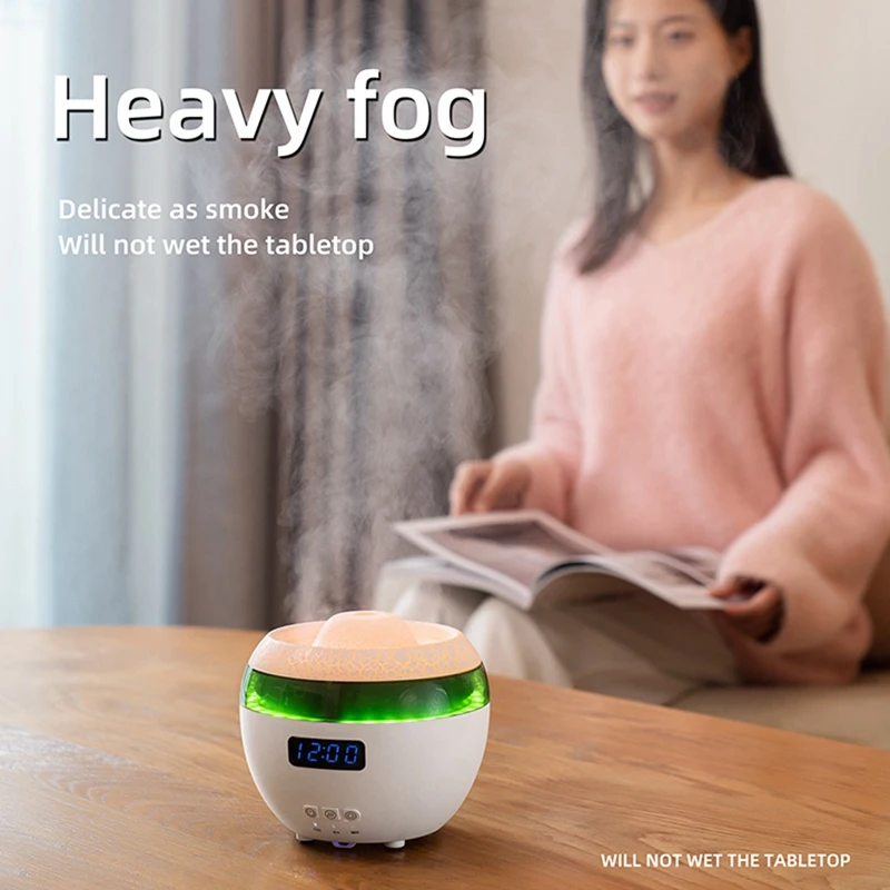 Dynamic Humidifier Home Desktop Digital Display Clock Wireless Remote Control Essence Oil Aromatherapy Machine EU Plug