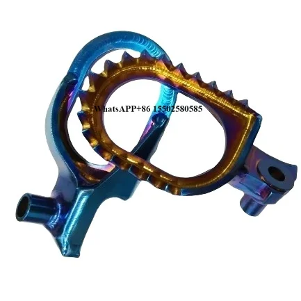 

Aerospace Grade5 burnt blue color titanium Motorcycle Foot Pegs Pedal Rest