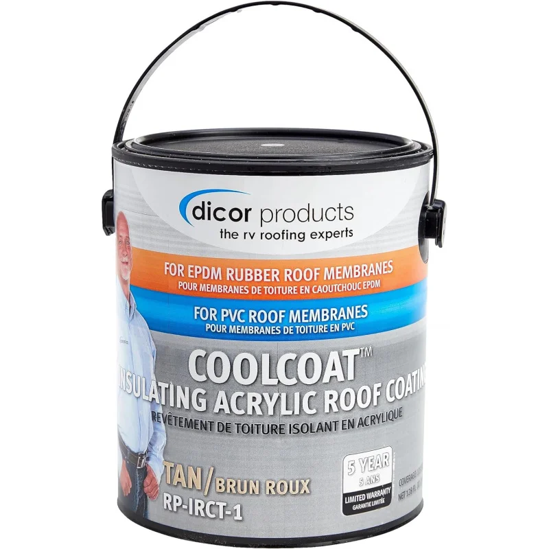 RP-IRCT-1 CoolCoat Insulating EPDM Roof Coating - Tan, 1 Gallon Can